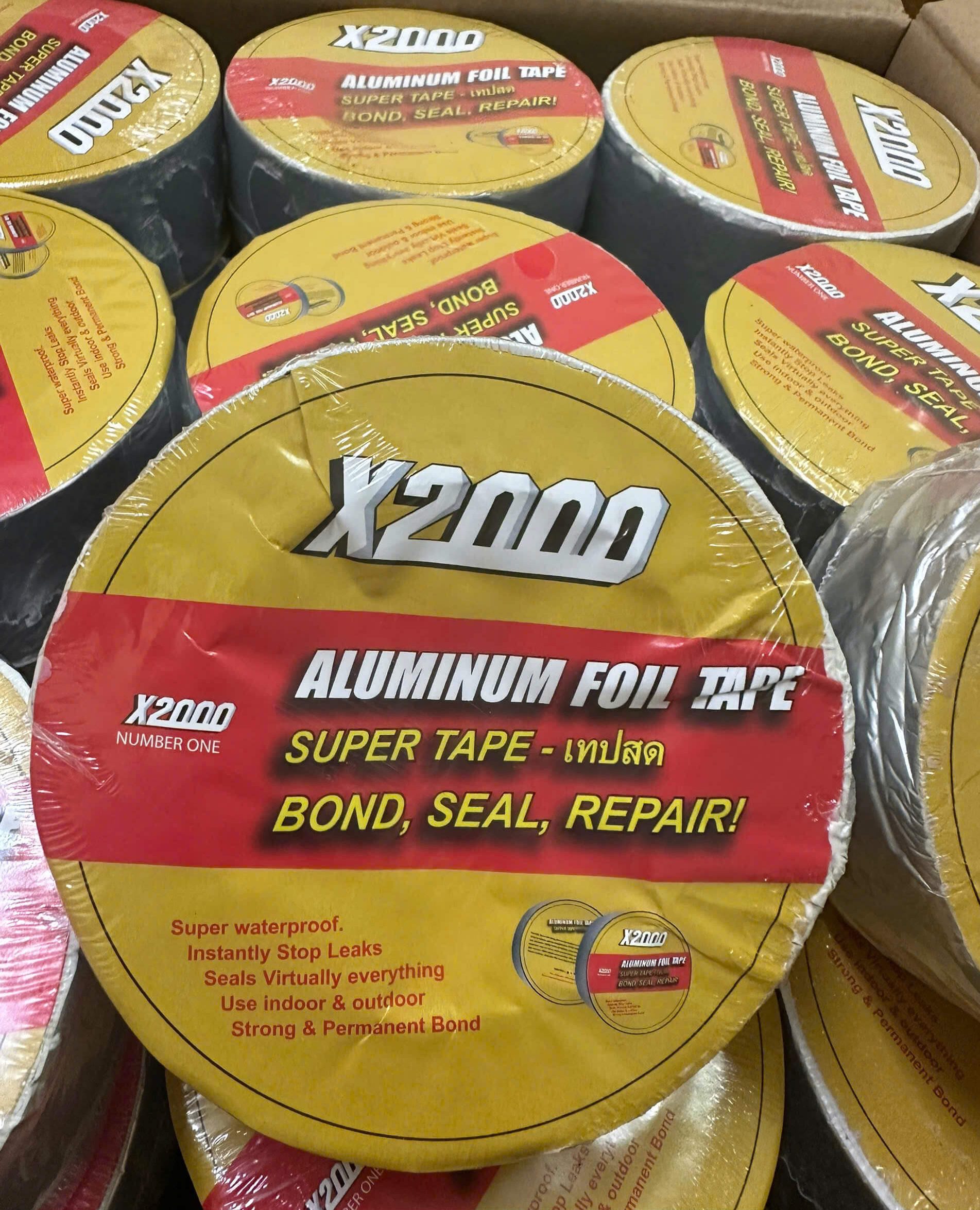 Băng keo chống thấm X2000 chính hãng – siêu dính, chống nước, dán mái tôn, ống nước