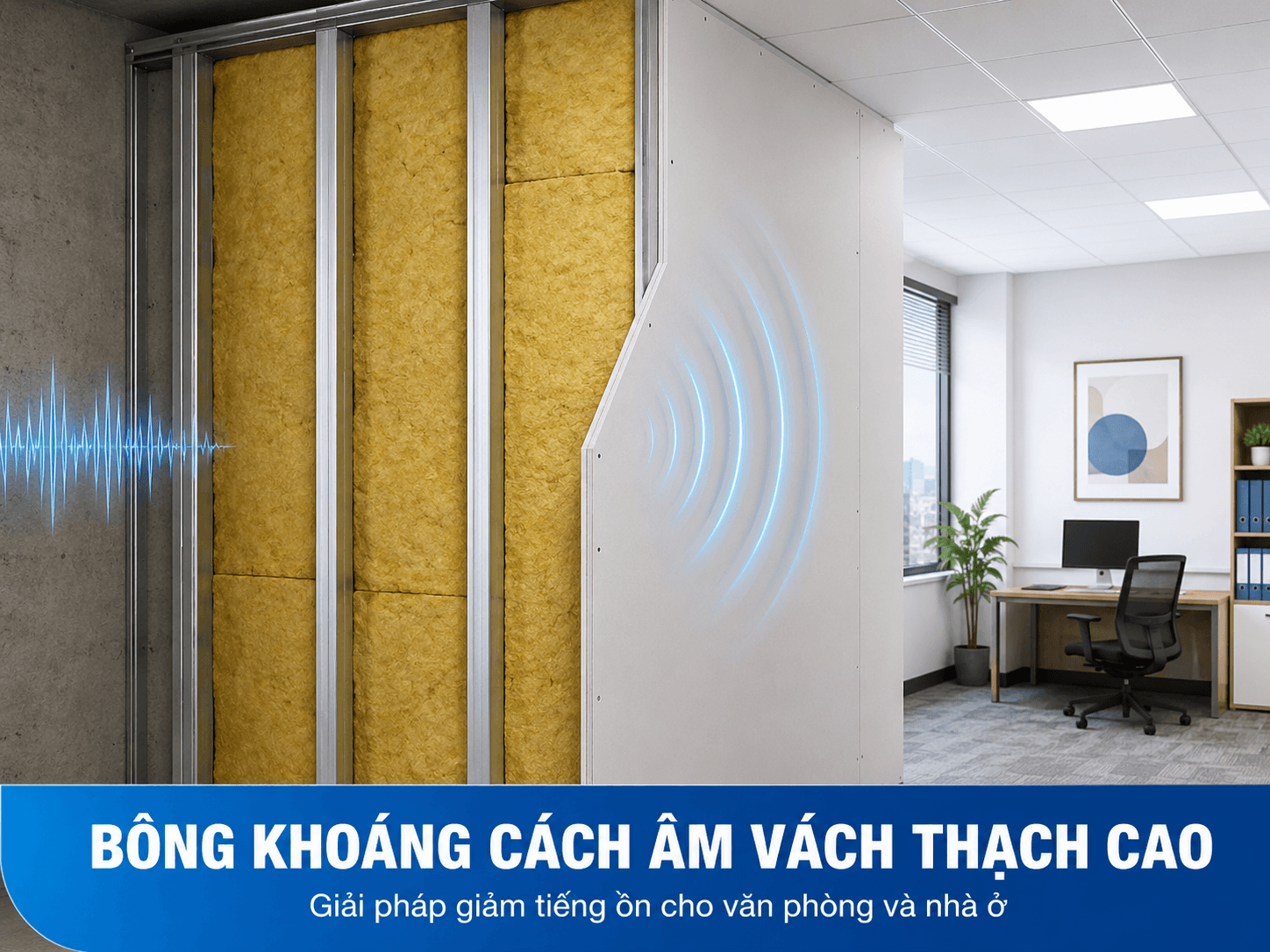 Bông Khoáng Rockwool Dạng Tấm Cách Âm Cách Nhiệt Chống Cháy - Hình ảnh 2