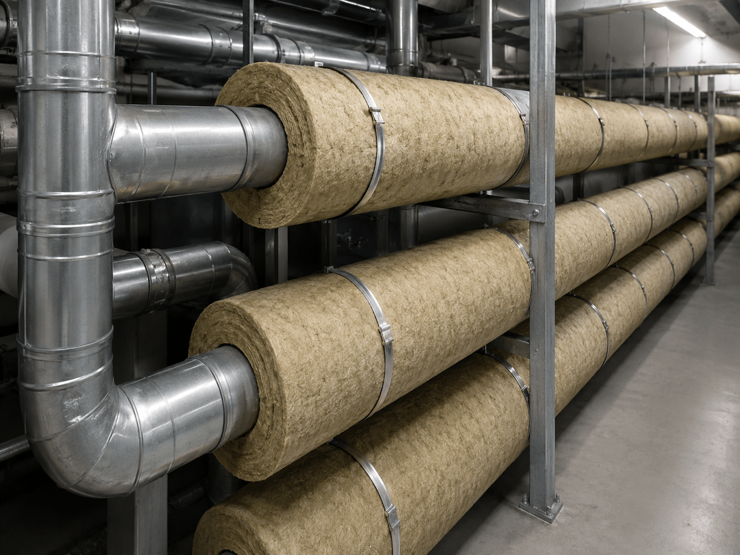 Bông Khoáng Rockwool Dạng Ống Cách Nhiệt Cách Âm Chống Cháy Cho Đường Ống - Hình ảnh 4