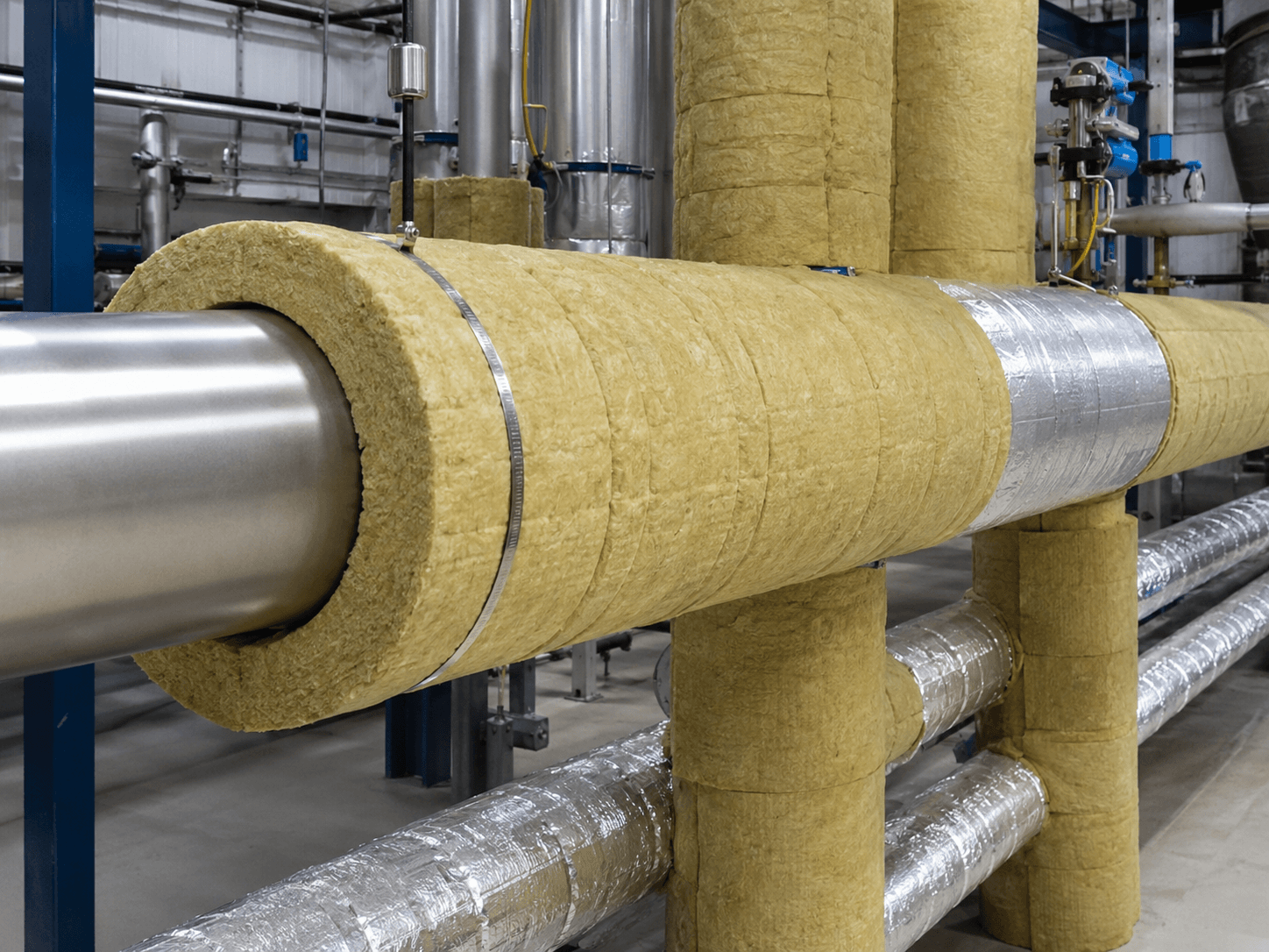 Bông Khoáng Rockwool Dạng Ống Cách Nhiệt Cách Âm Chống Cháy Cho Đường Ống - Hình ảnh 3