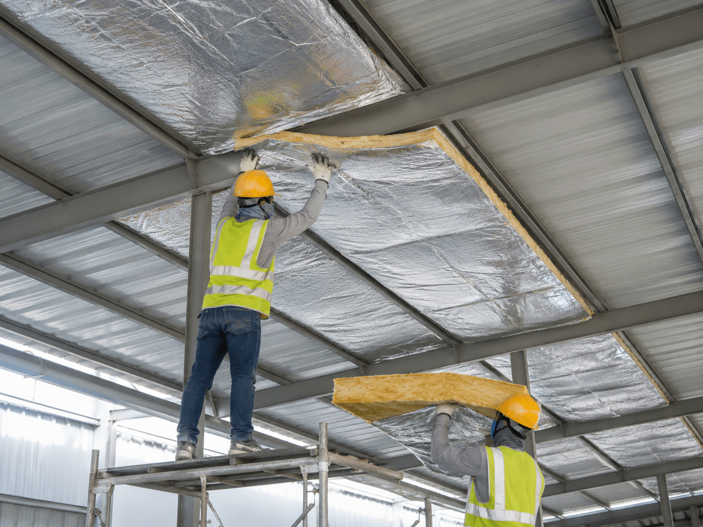 Bông Thủy Tinh Glasswool Có Bạc - Hình ảnh 2